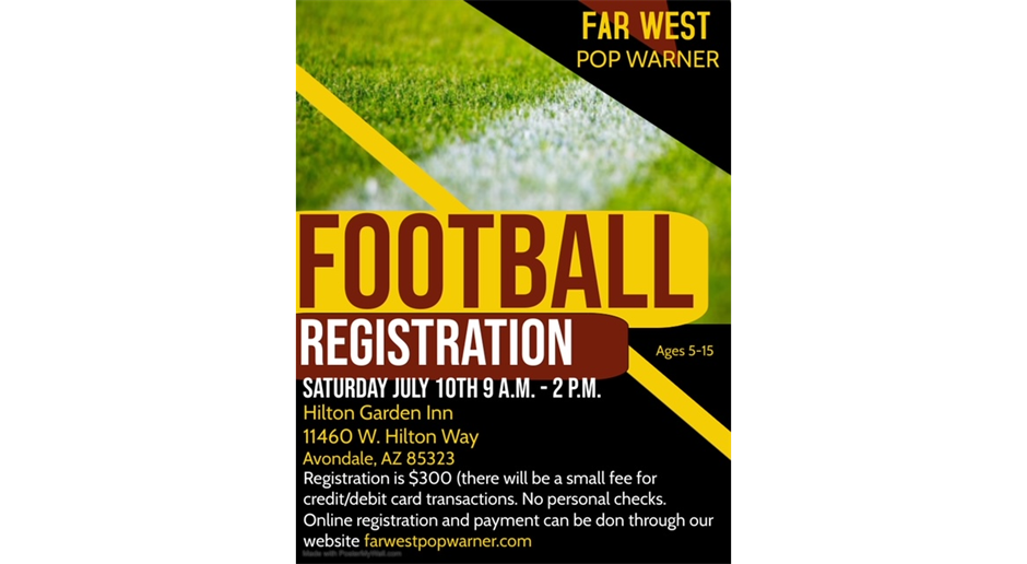 2021 Far West Pop Warner Registration Information